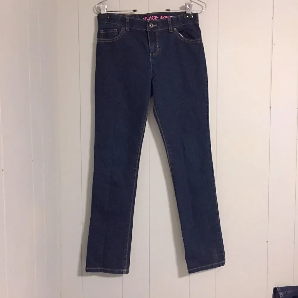 The childrens place skinny dark blue jeans size 14